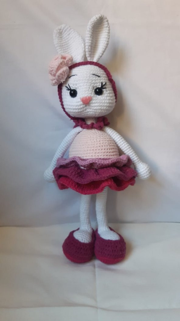 Sevimli Süslü Tavşik Amigurumi Organik Oyuncak - 1