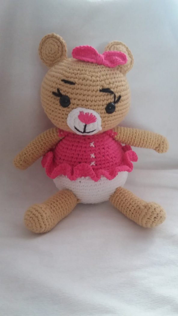 Ayıcık Bobi Uyku Arkadaşı Çıngırak ve Anahtarlık Amigurumi Organi - 2