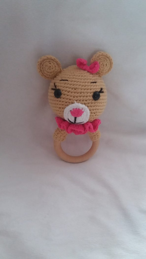 Ayıcık Bobi Uyku Arkadaşı Çıngırak ve Anahtarlık Amigurumi Organi - 3