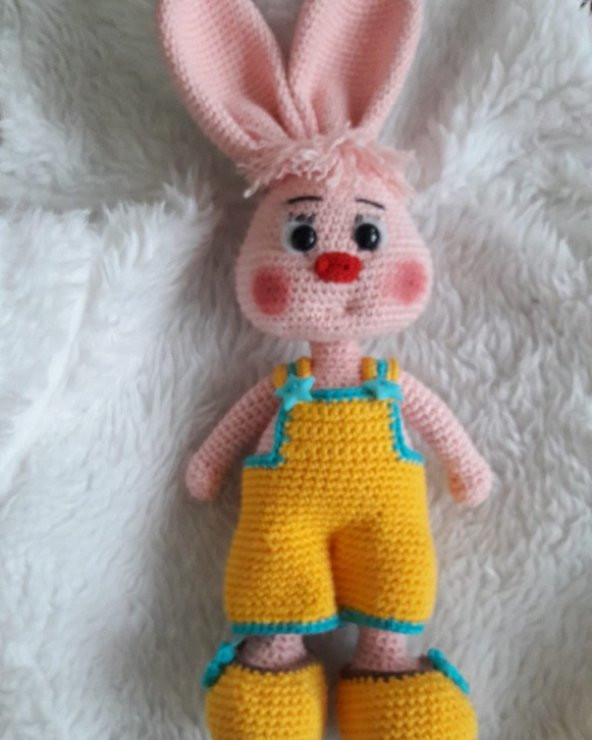 Alyanak Tavşan Amigurumi Organik Oyuncak - 1