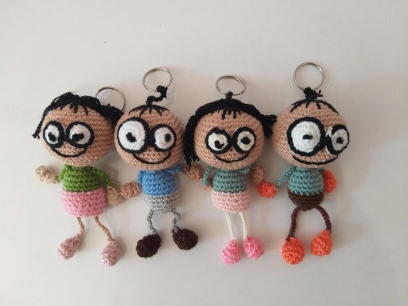 Şapşikler Amigurumi Organik Anahtarlık Oyuncak