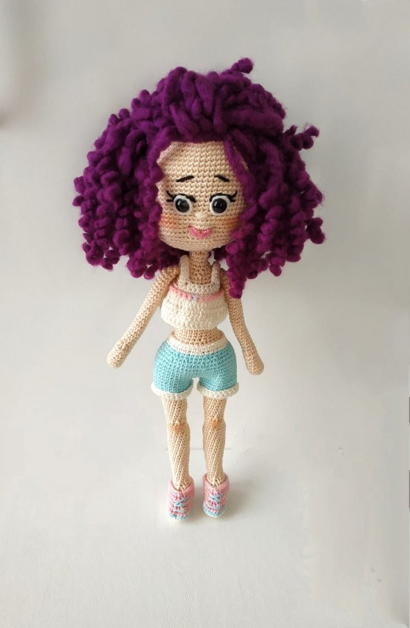 Menekşe Bebek Amigurumi Organik Oyuncak - 1