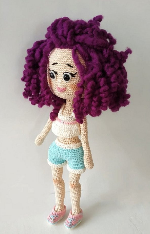 Menekşe Bebek Amigurumi Organik Oyuncak - 2