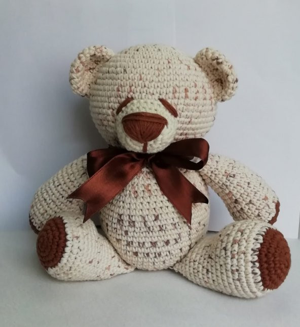 Alacalı Ayı Amigurumi Organik Oyuncak - 1