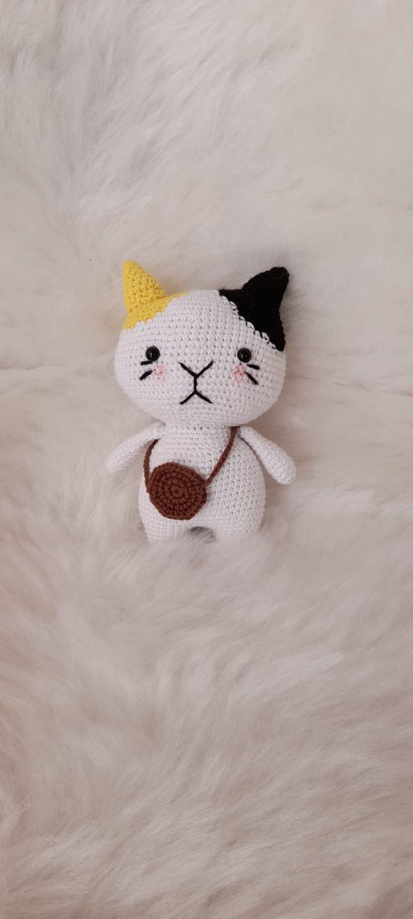 Yamalı Kedi Amigurumi Organik Oyuncak - 2