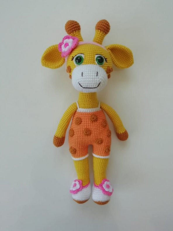 Süslü Zürafa Amigurumi Organik Oyuncak - 1