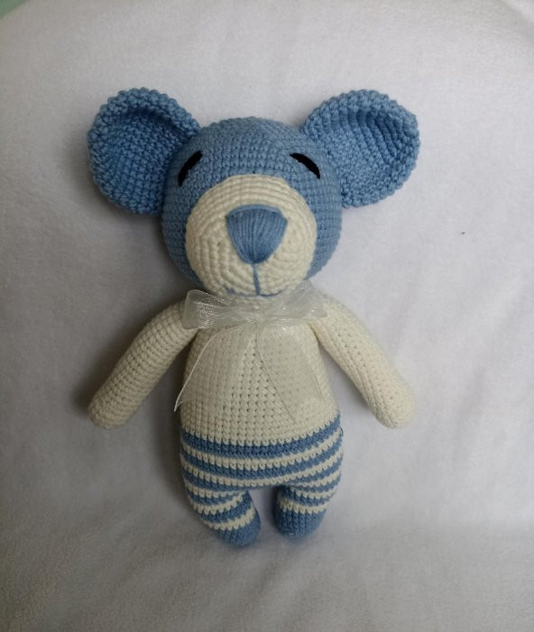 Sevimli Ayıcık Uyku Arkadaşı Amigurumi Organik Oyuncak - 1