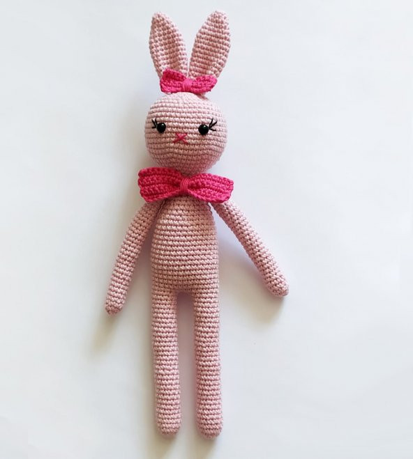 Şeker Tavşan Uyku Arkadaşı Amigurumi Organik Oyuncak
