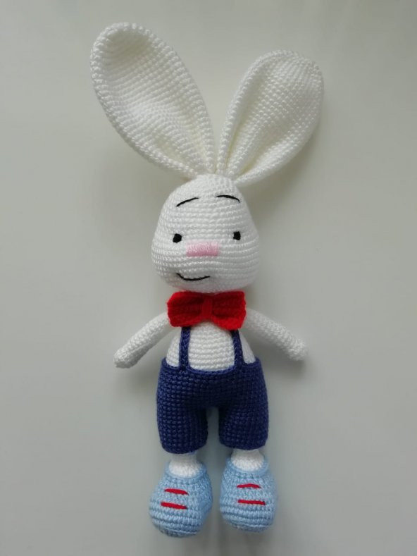 Bay Paskalya Tavşanı Amigurumi Organik Oyuncak