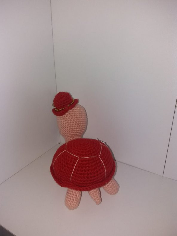 Şapkalı Sevimli Tosbik Amigurumi Organik Oyuncak - Resim 5