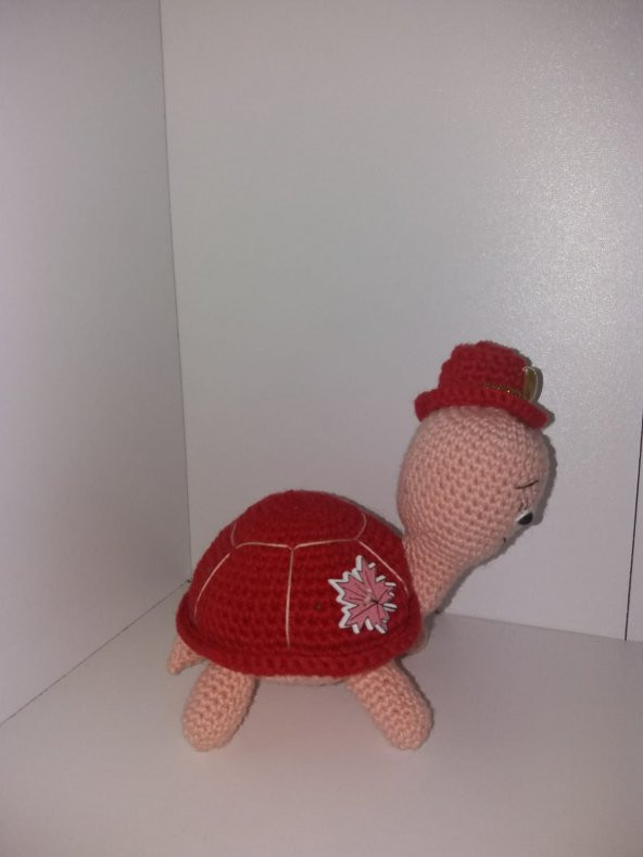 Şapkalı Sevimli Tosbik Amigurumi Organik Oyuncak - Resim 6