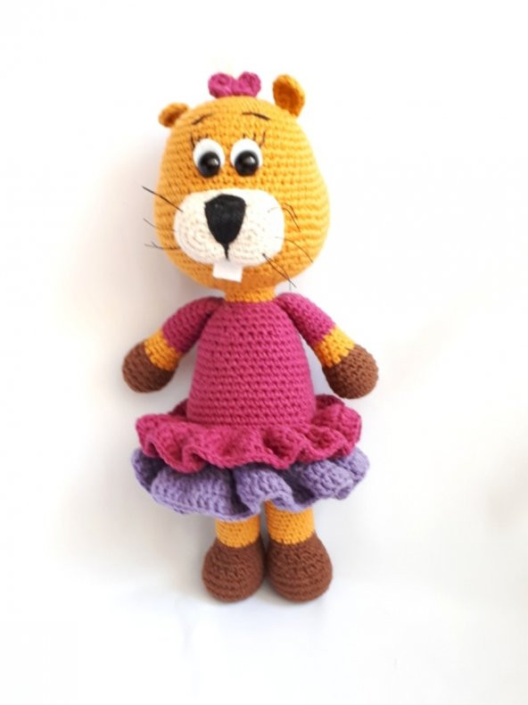 Bayan Kunduz Amigurumi Organik Oyuncak - 1