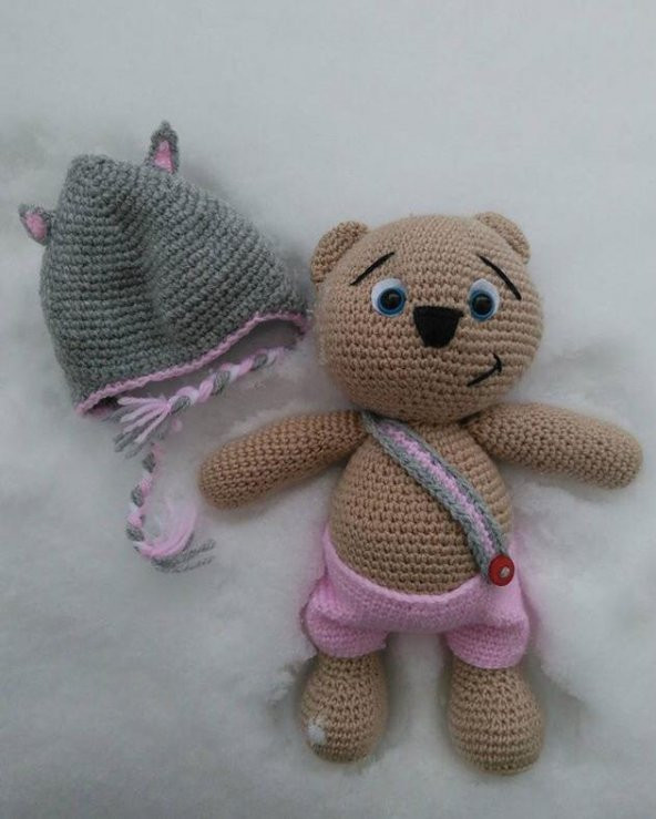 Tonton Ayıcık Amigurumi Organik Oyuncak - 1