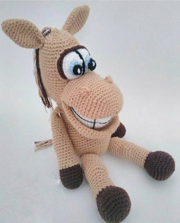 Sevimli Eşek Amigurumi Organik Oyuncak - 1