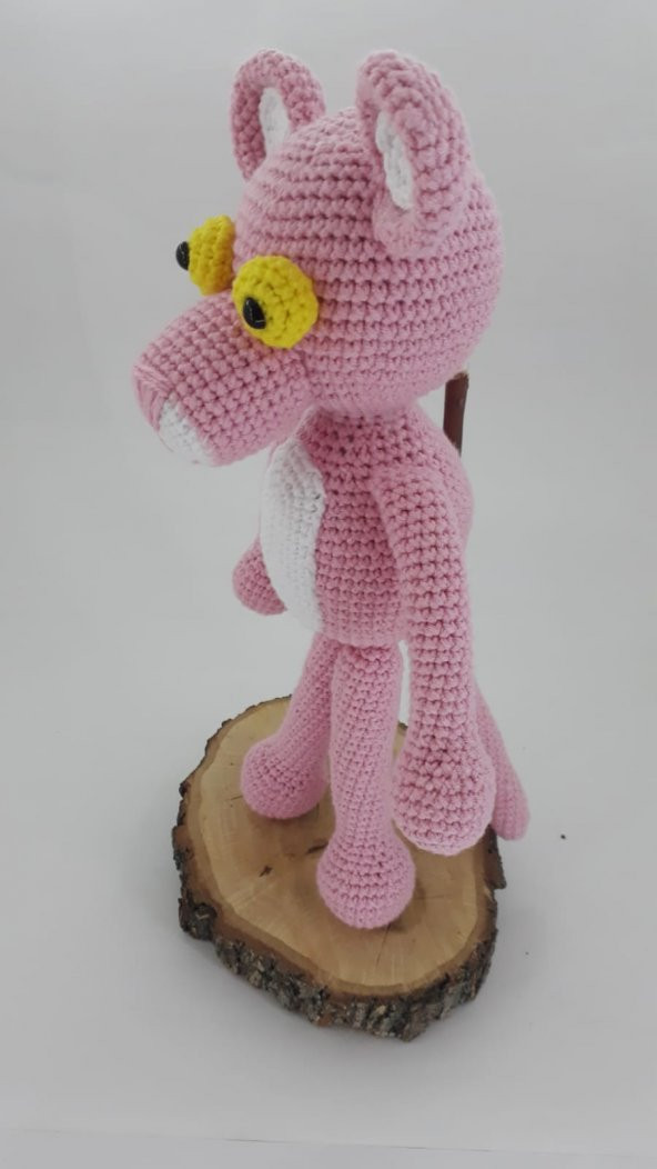 Pembe Panter Amigurumi Organik Oyuncak - 3