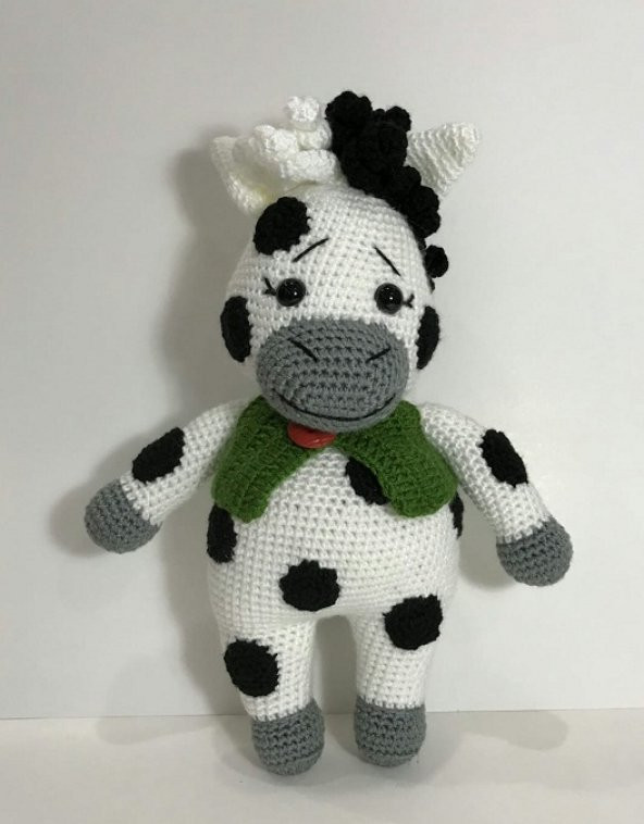 Sevimli İnek Amigurumi Organik Oyuncak - 1