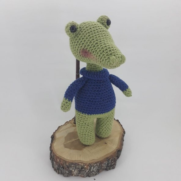 Timsah Uyku Arkadaşı Amigurumi Organik Oyuncak - Resim 2