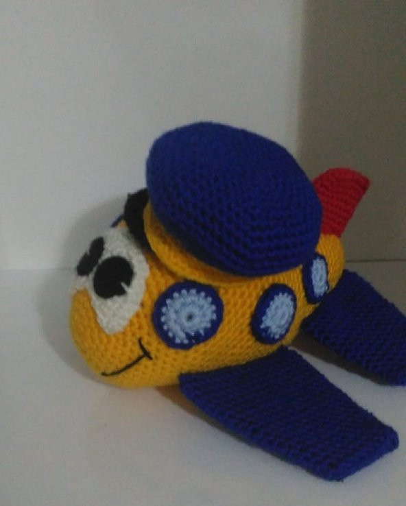Pilot Uçak Amigurumi Organik Oyuncak - 2