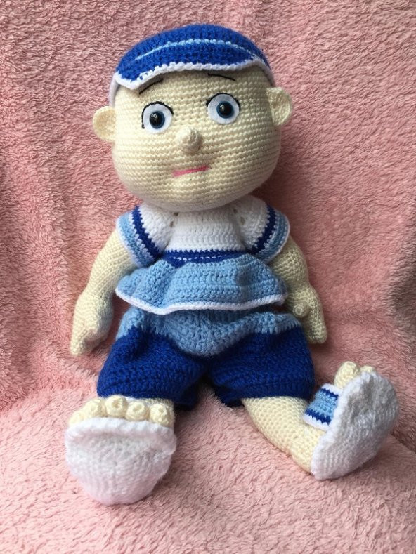 Denizci Oğluş Bebek Amigurumi Organik Oyuncak - 3