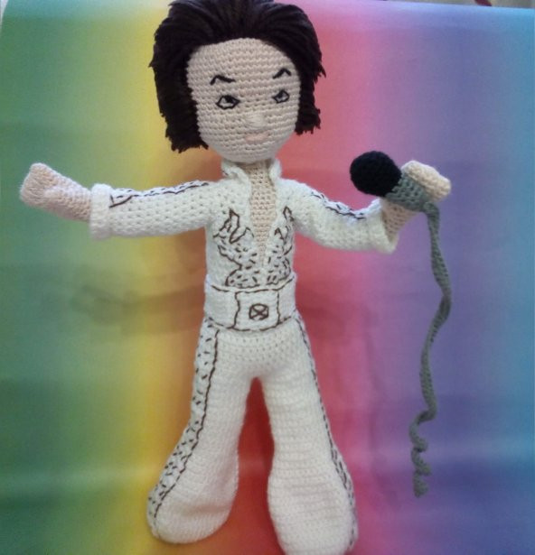 Elvis Presley Amigurumi Organik Oyuncak - 1