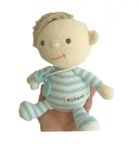 Emzikli Bebek Amigurumi Organik Oyuncak - 3