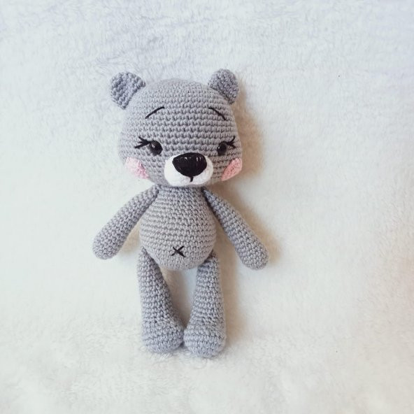 Miniş Sevimli Ayıcık Amigurumi Organik Oyuncak - 1