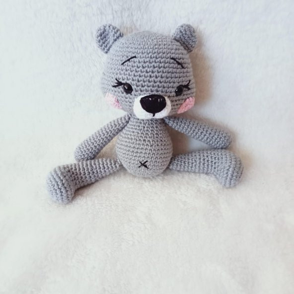 Miniş Sevimli Ayıcık Amigurumi Organik Oyuncak - 3