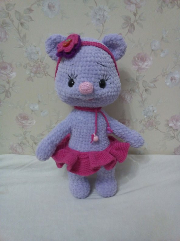 Kadife Ayıcık Amigurumi Organik Oyuncak - 1