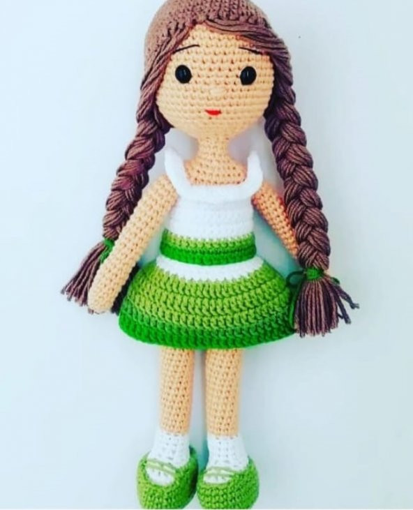 Yeşil Güneş Bebek Amigurumi Organik Oyuncak - 1