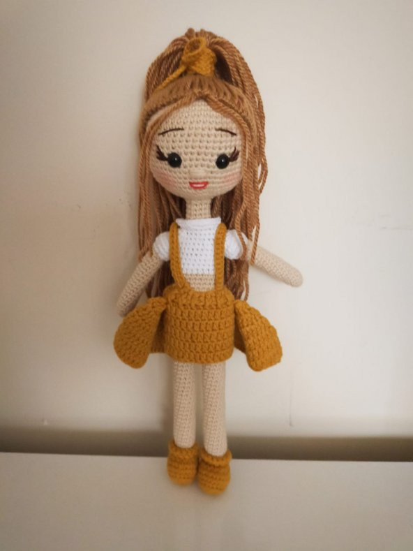 Krem Karamel Bebek Amigurumi Organik Oyuncak - 1