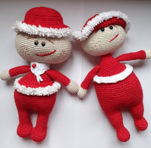 Neşeli İkizler Amigurumi Organik Oyuncak - 1
