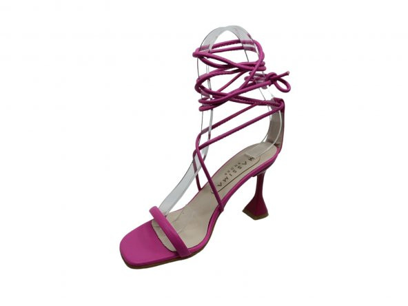 Zerhan 1363 Kadın Fuşya Bilekten Bağlamalı Topuklu Ayakkabı - 4