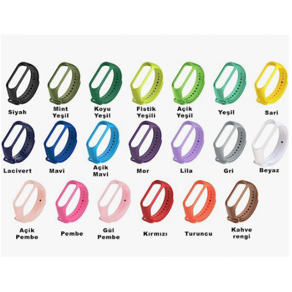 Silikon Kordon Kayış Mi Band 3 - Mi Band 4 Akıllı Bileklik Uyumlu - 2