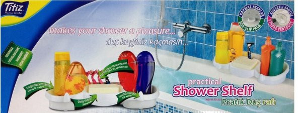 Titiz plastik pratik duş rafı - 2