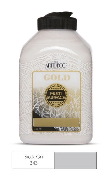Artdeco Gold Multi Surface Akrilik Boya 500 ml. 343 SICAK GRİ