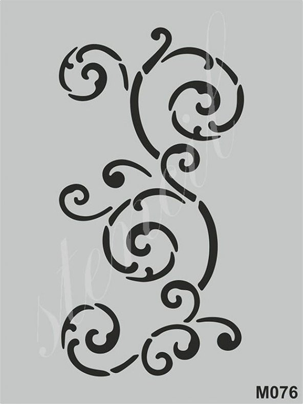 Stencil Boyama Şablonu 15x20 cm. M076