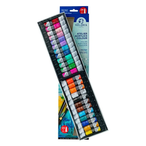Van Dyck Atelier Akrilik Boya 24 Renk x 12 ml Set