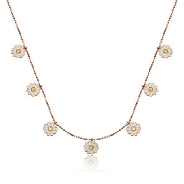 925 Ayar Gümüş Papatya Şans Kadın Gümüş Kolye ürün görseli