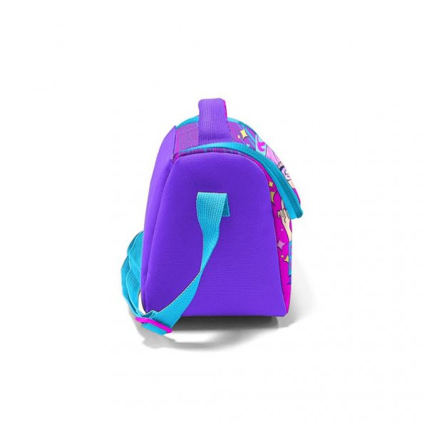 Coral High Kids Mor Pembe Mavi Simli K-Pop Desenli Thermo Beslenme Çantası 11849 - 2