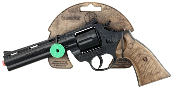 Gonher Revolver 12'li  Uzun Namnulu Siyah Metal Polis Koleksiyon Tabancası ürün görseli