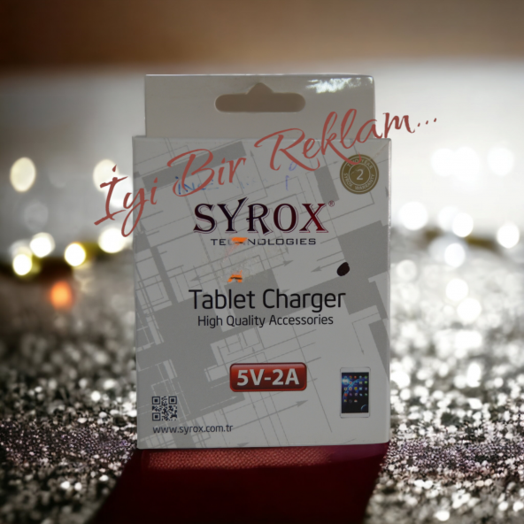 Syrox 5V-2A İnce Uçlu Tablet Şarjı