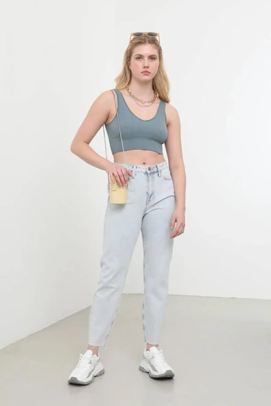 V Yaka Fitilli Büstiyer Mint - 3