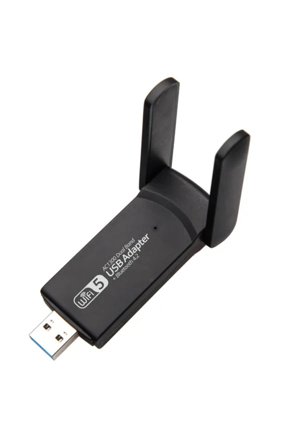 Wireless Adaptör Wifi Ağ Kartı Masaüstü Bilgisayar Pc ile Uyumlu 2,4g 5g Usb 3.0 Ac1300