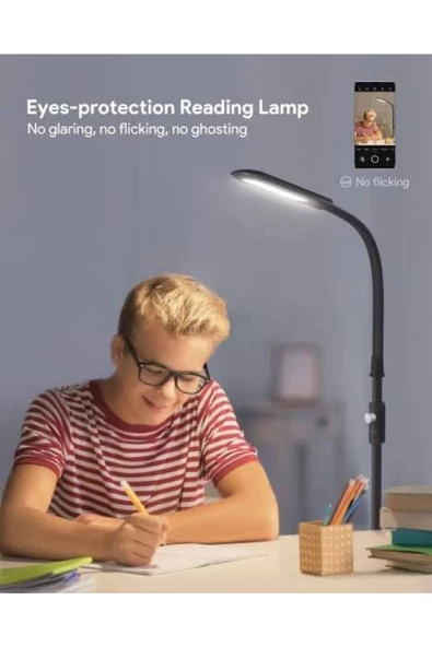 Aukey Modern Iç Mekan Aydınlatma Led Ayaklı 5 Kademeli Ayarlanabilir Parlaklık Modern Park Lambası - 7