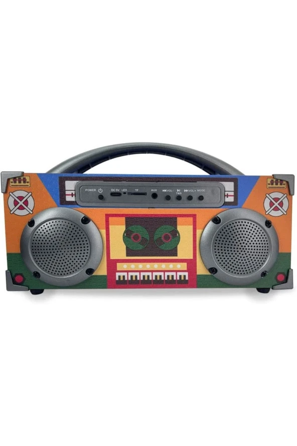 Nostalji Radyo Retro Model Şarjlı Ve Bluetooth Stereo Renkli Tasarım Dekoratif Radyo