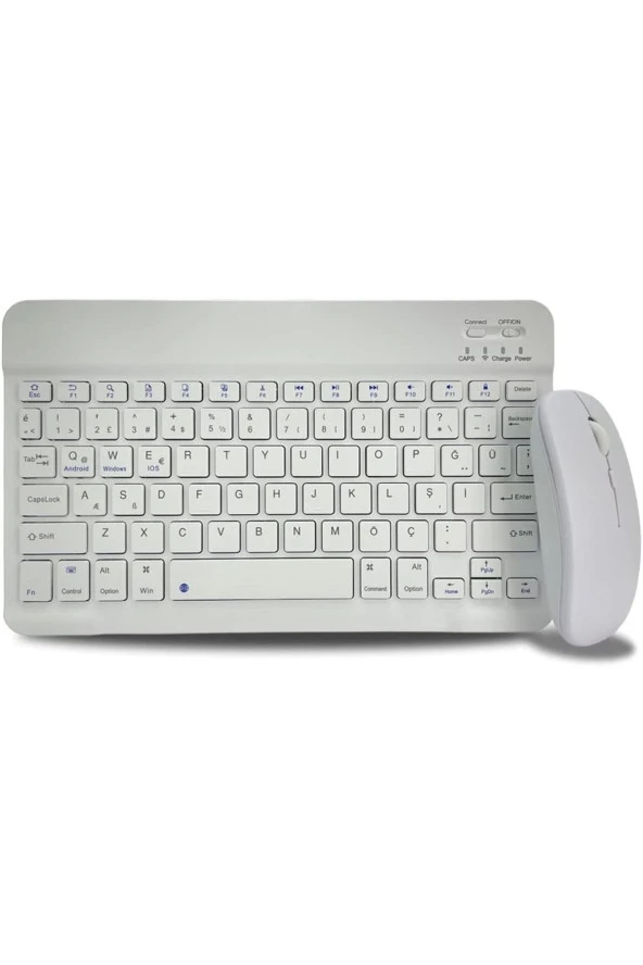 Bluetooth Kablosuz Ingilizce Klavye Ve Fare Şarj Edilebilir Alüminyum Alaşımtaşınabillir Midiklavye ürün görseli