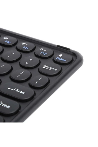 Taşınabilir Ultra Ince Kablosuz Ipad/tablet/pc/telefon Touchpad Slim Bluetooth Klavye Siyah - 5