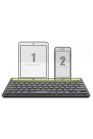 C380 Çift Bluetooth Ince Tasarım Ipad Ile Uyumlu Telefon Tablet Tutuculu Bluetooth Klavye - 6