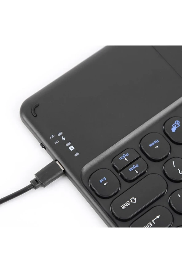 Taşınabilir Ultra Ince Kablosuz Ipad/tablet/pc/telefon Touchpad Slim Bluetooth Klavye Siyah - 4