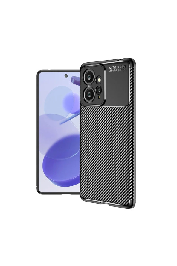 Xiaomi Redmi Note 12 Pro 4G ile Uyumlu Kılıf Karbon Delüx Parmak Izi Yapmayan Ultra Slim Tpu Silikon ürün görseli